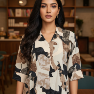 Women’s Abstract Print Casual Top